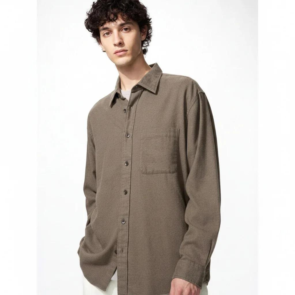UniQlo Flannel Shirt / Heather 486600 Japan best brand