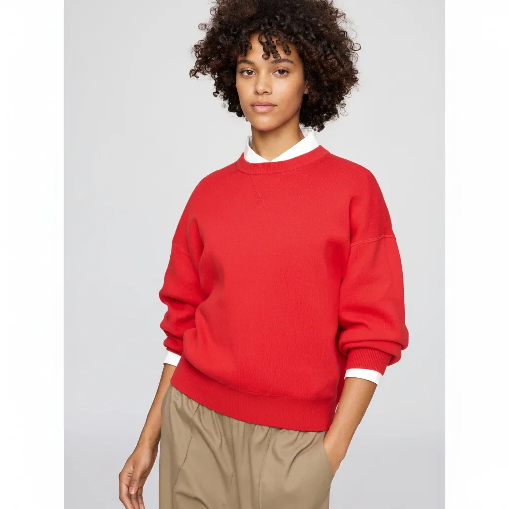 UniQlo Smooth Cotton Crew Neck Sweater 482970/481673 Japan best brand