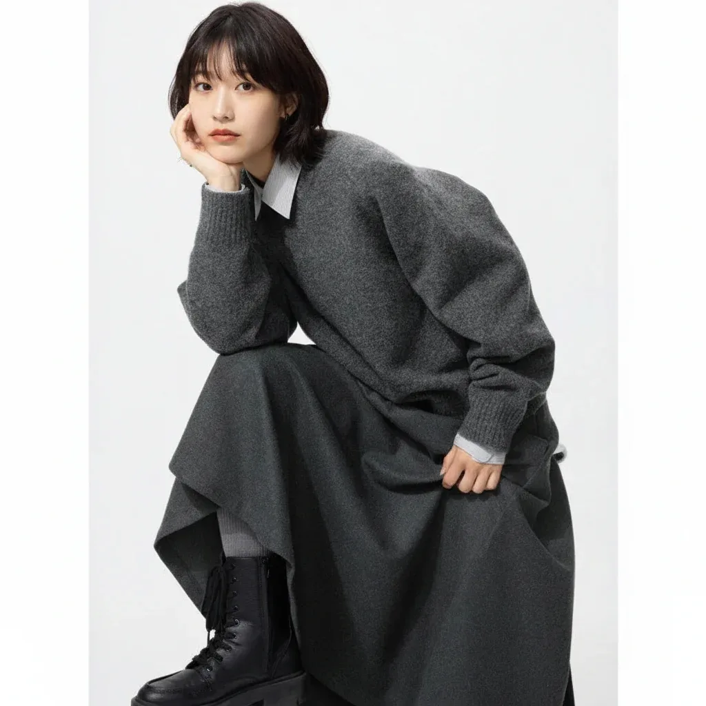UniQlo Brushed Jersey Flared Skirt 487997 Japan best brand