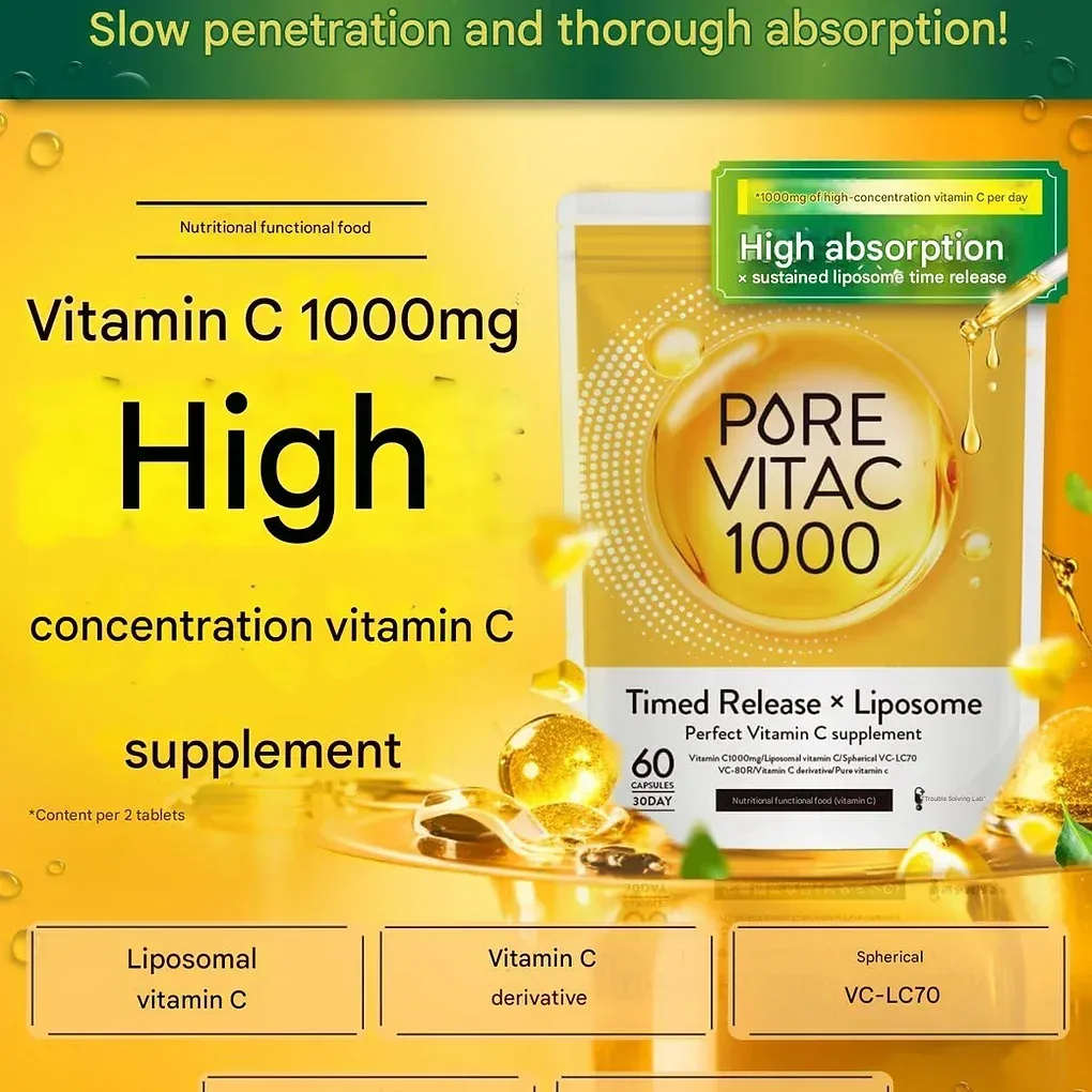 Pore Vita C 1000 is a high-concentration vitamin C supplement