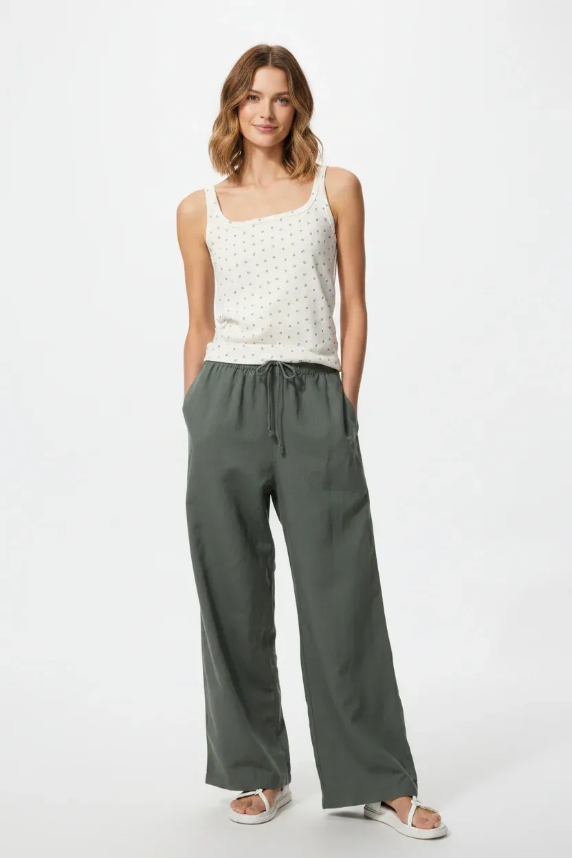 UniQlo Linen Blend Easy Pants 473791/482246 Japan best brand
