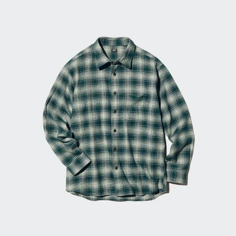UniQlo Flannel Shirt / Ombre Check 486602 Japan best brand