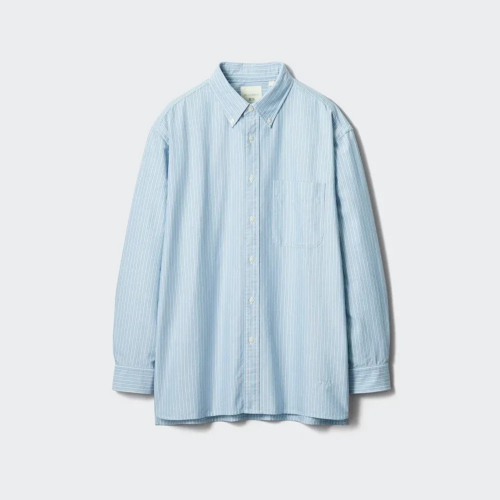 UniQlo Oxford Oversized Shirt (Striped) 484904 Japan best brand