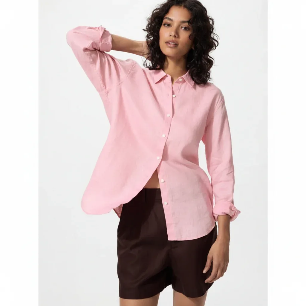 UniQlo Premium 100% European Linen Shirt – Relaxed Fit 475647 Japan best brand