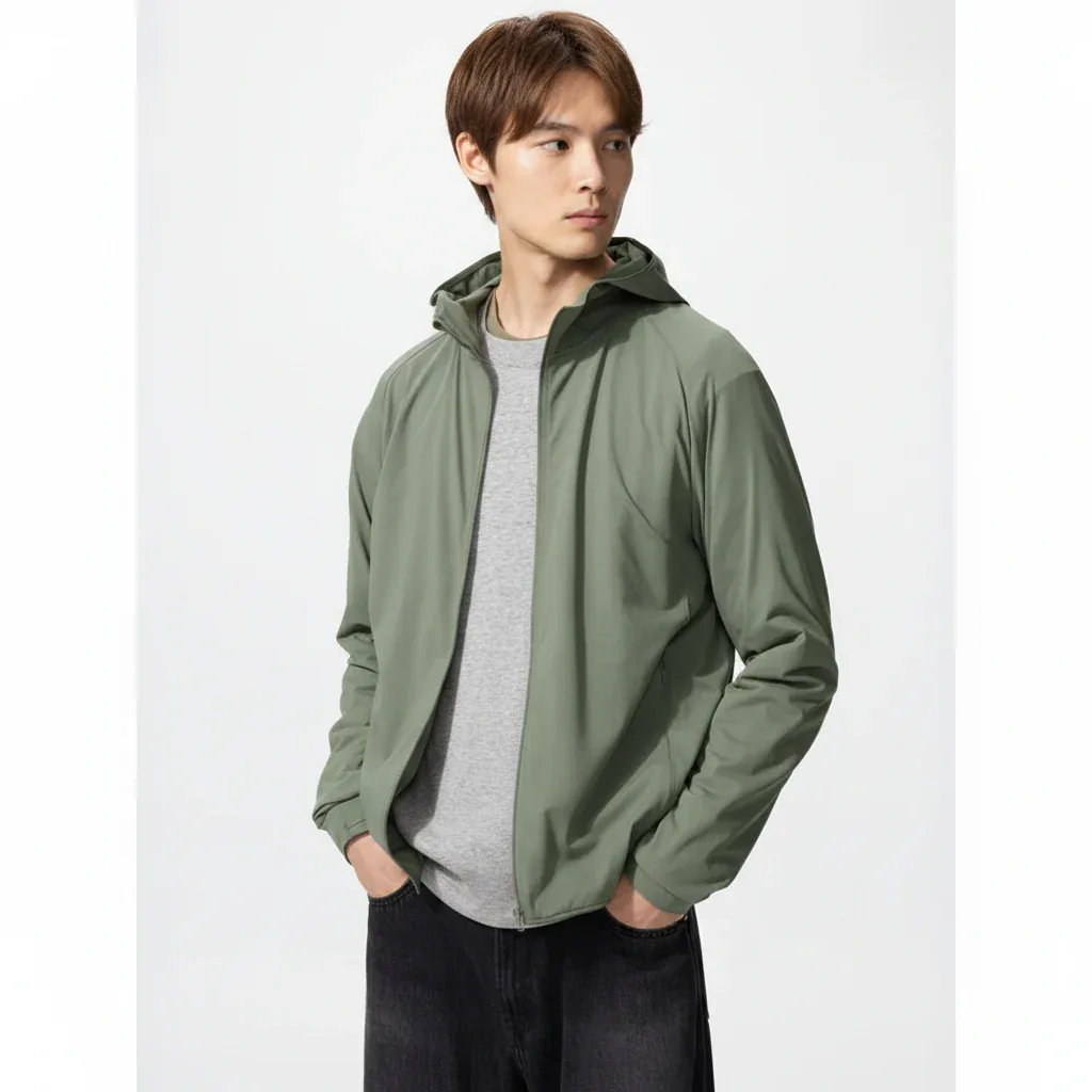 UniQlo Ultra Stretch Dry EX Full Zip Parka 475387 Japan best brand