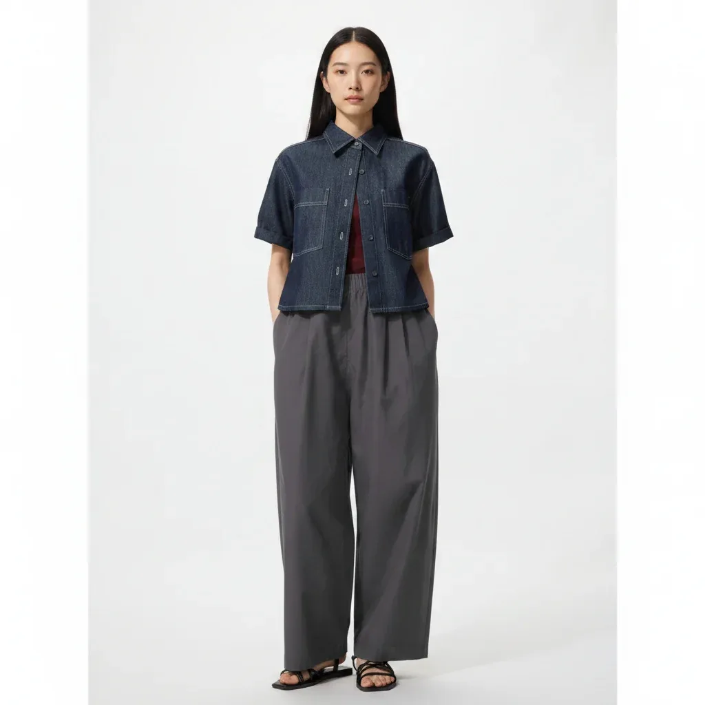 UniQlo Cotton Volume Easy Pants 487589 Japan best brand