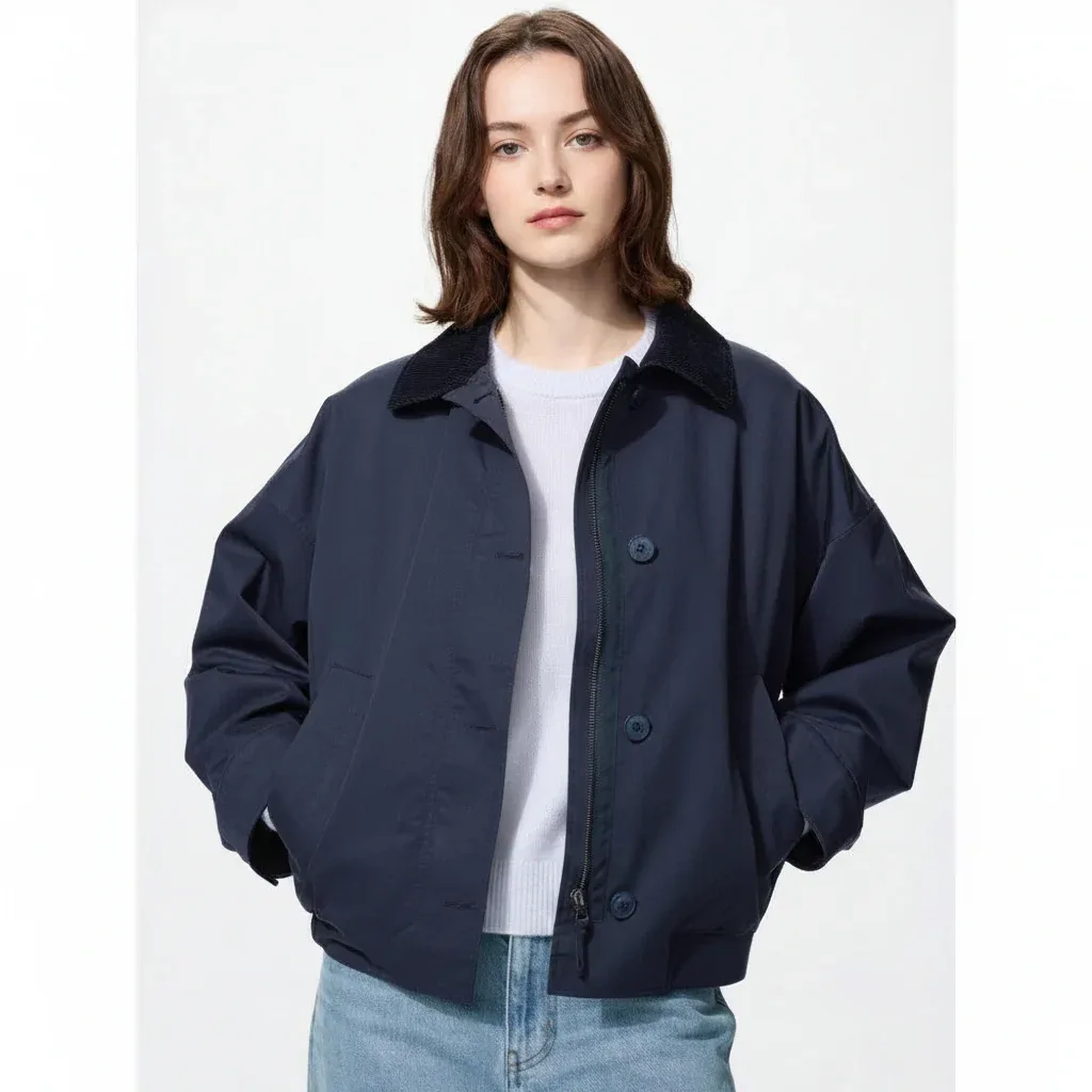 UniQlo Cotton Blend Relaxed Blouson 488468 Japan best brand
