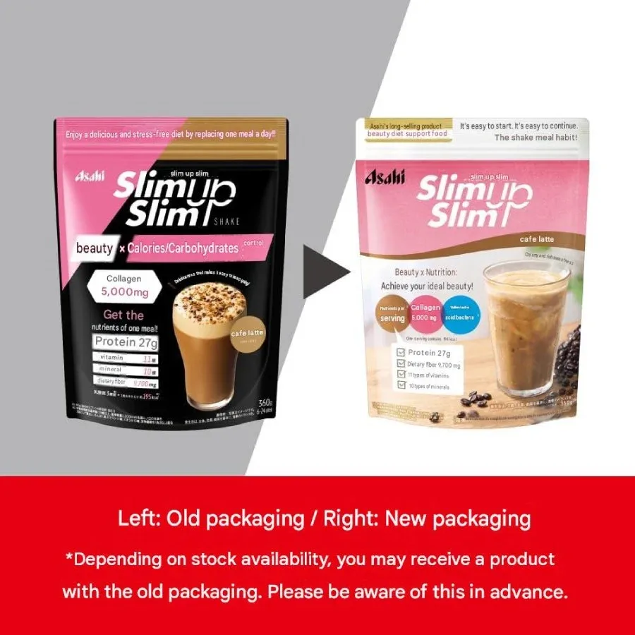 Food Supplement Soy Protein, Coffee Latte Flavor, Slim Up Slim by Asahi, 360 g