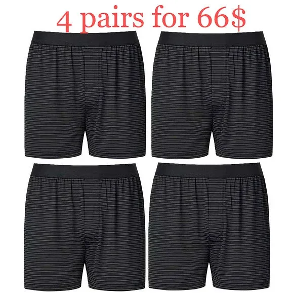 UniQlo AIRism Border Trunks (Front Opening) 478798 Japan best brand