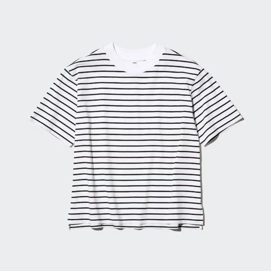 UniQlo AIRism Cotton T-Shirt / Border 483537 Japan best brand