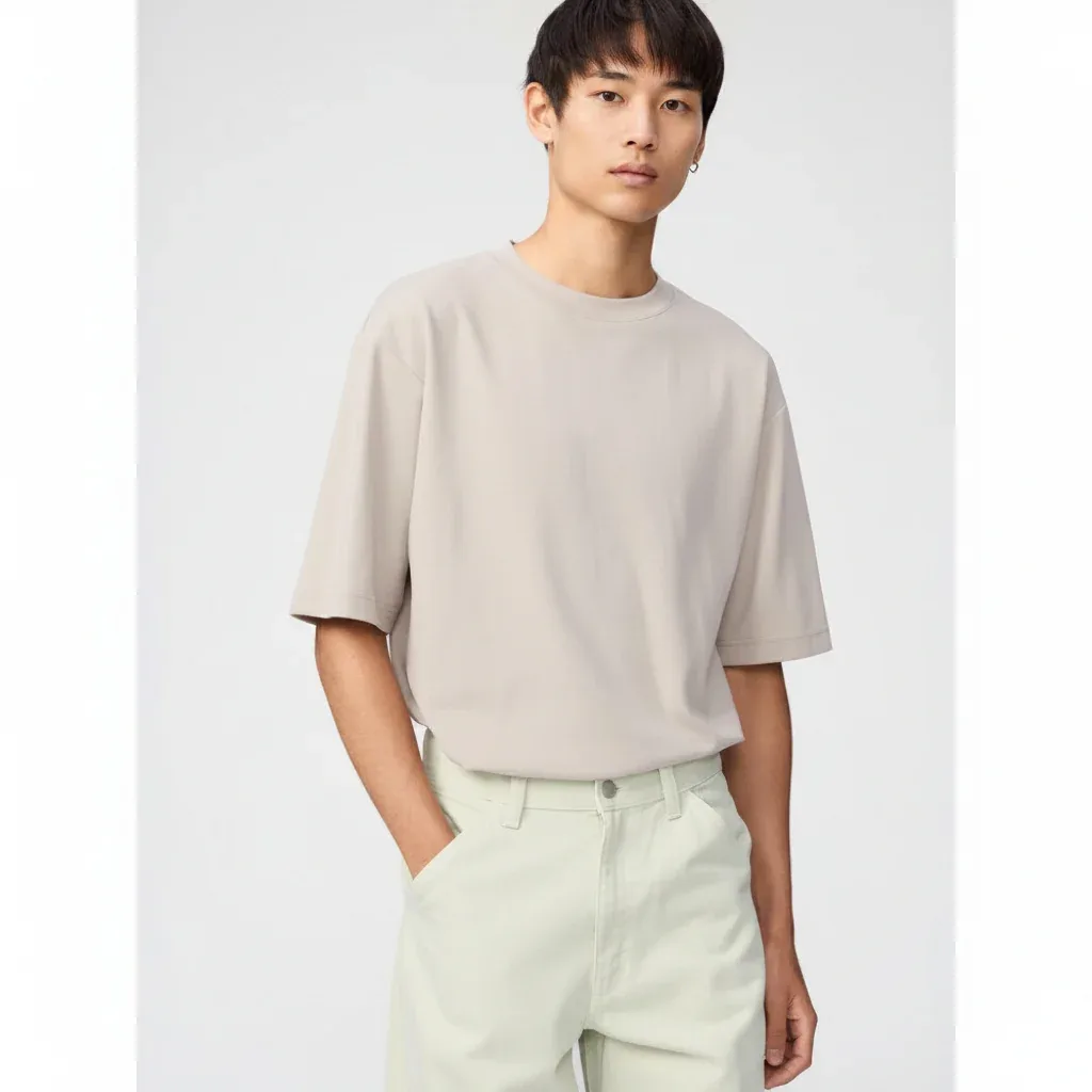 UniQlo Airism Cotton Oversized T-Shirt / 5-Sleeve 475355/482295 Japan best brand