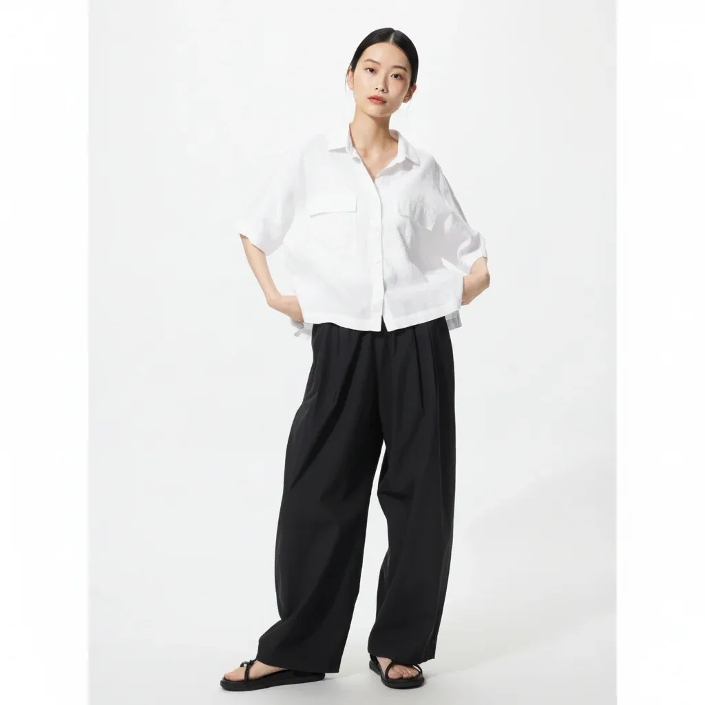 UniQlo Cotton Volume Easy Pants 487589 Japan best brand