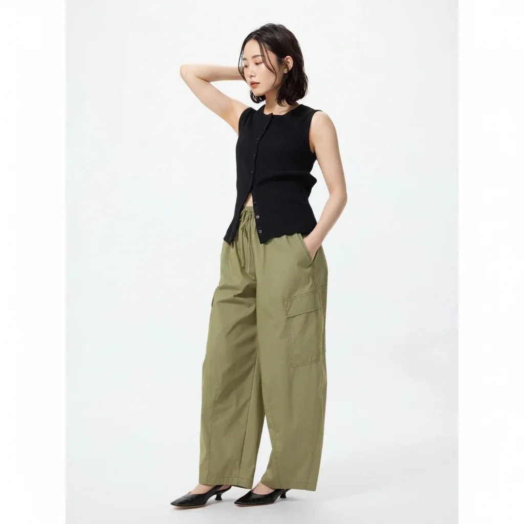 UniQlo Utility Volume Pants (Shorter Length) 488855 Japan best brand