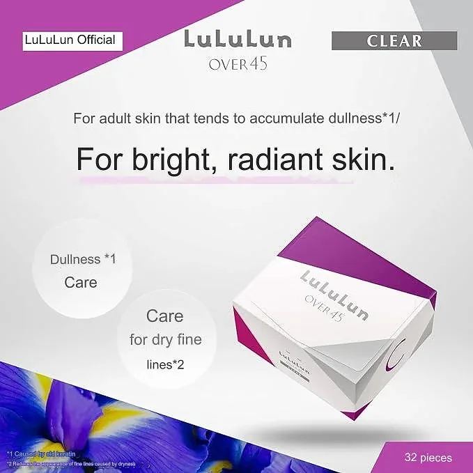 Lululun Over45 2FB Face Mask (Brightening and Moisturizing), 32 Sheets (610 g)