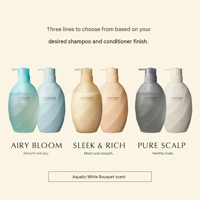 COCONSUPER Sleek & Rich Shampoo & Treatment (Choose Your Option) 500 mL each