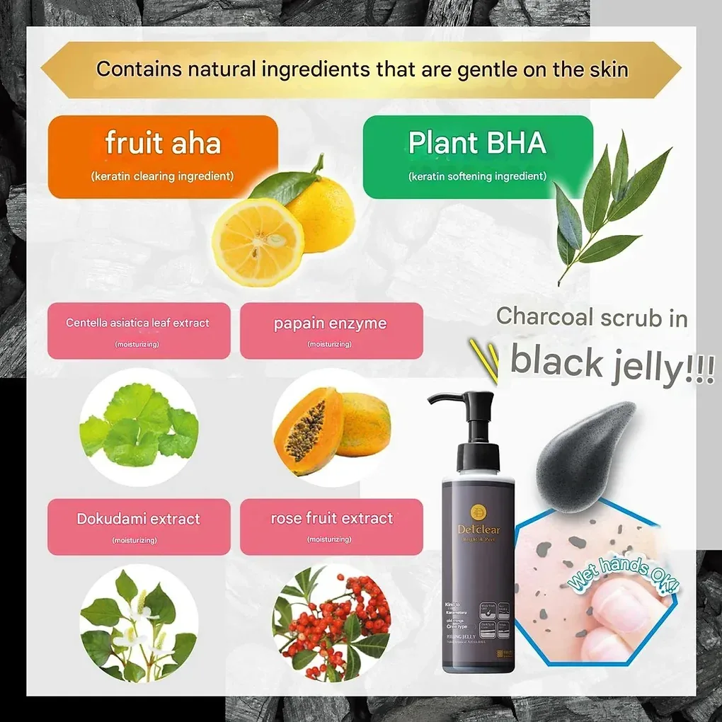 DET Clear Bright & Peeling Jelly Charcoa 180ml