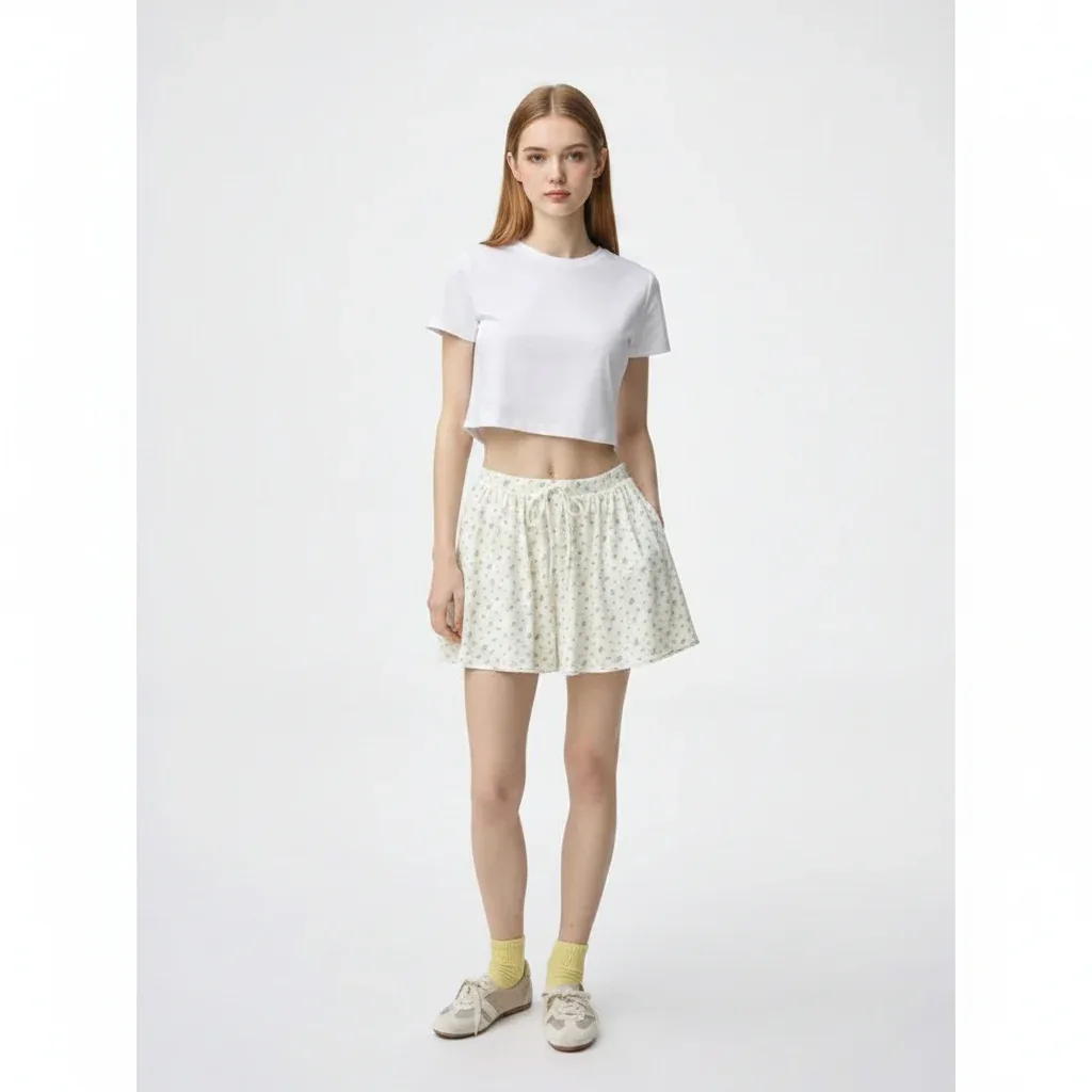 GU Easy Short Pants (Flower Print) 359608 Japan best brand