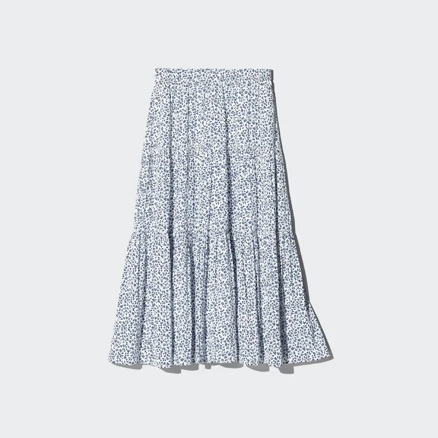 UniQlo Tiered Maxi Skirt (Shorter Length) 484822 Japan Best Brand