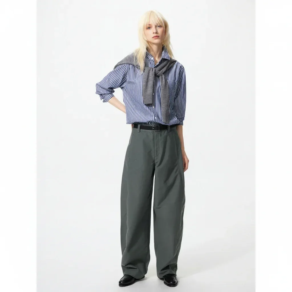 UniQlo Jersey Barrel-Leg Pants – Long Length 477345 Japan best brand