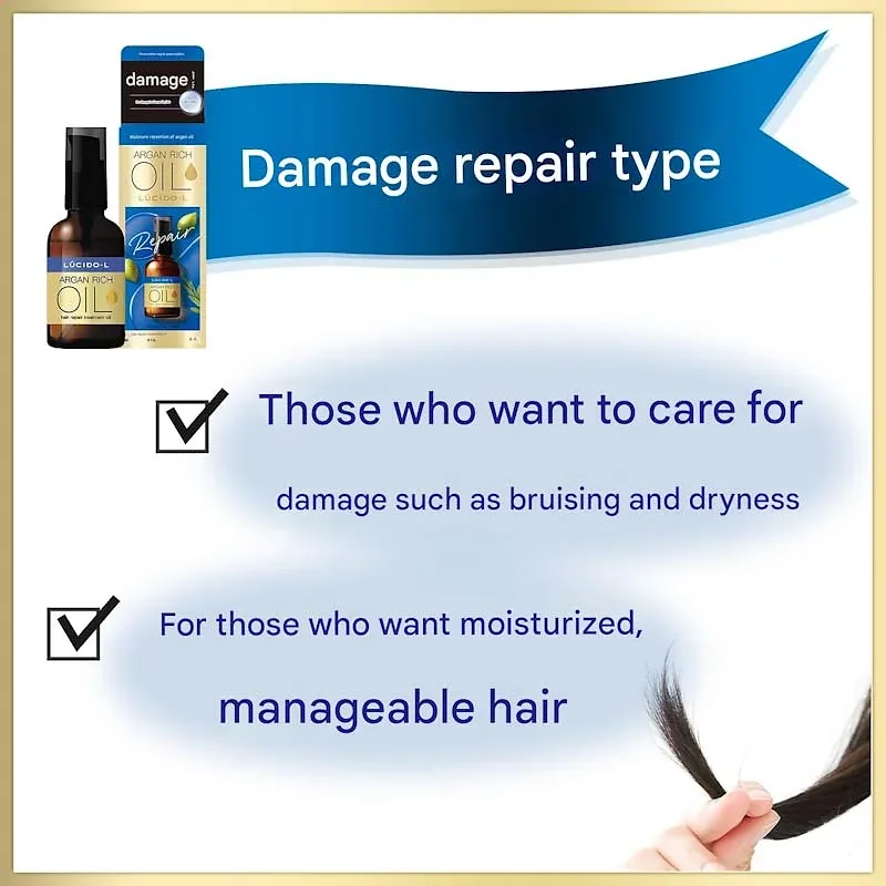 LUCIDO-L EX Hair Repair Oil | Leave-In Treatment with Argan Oil 60ml