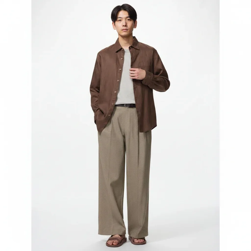 UniQlo Smart Wide Straight Pants 489415 Japan best brand