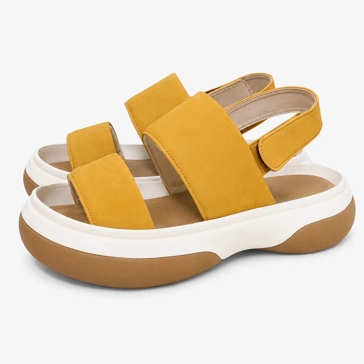 RegettaCanoe Women's Fluffy Puffy Sandals with Belt - CJFT-007