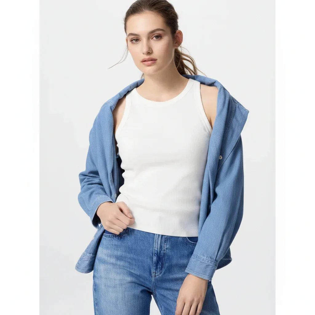 UniQlo Rib Bra Top – American Sleeve 473982 Japan best brand