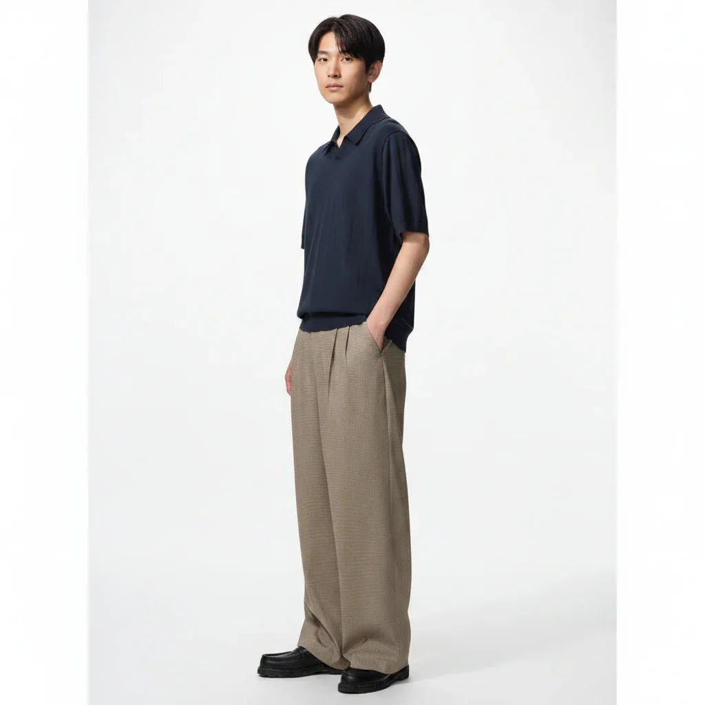 UniQlo Smart Wide Straight Pants –  (Longer Length) 489416 Japan best brand