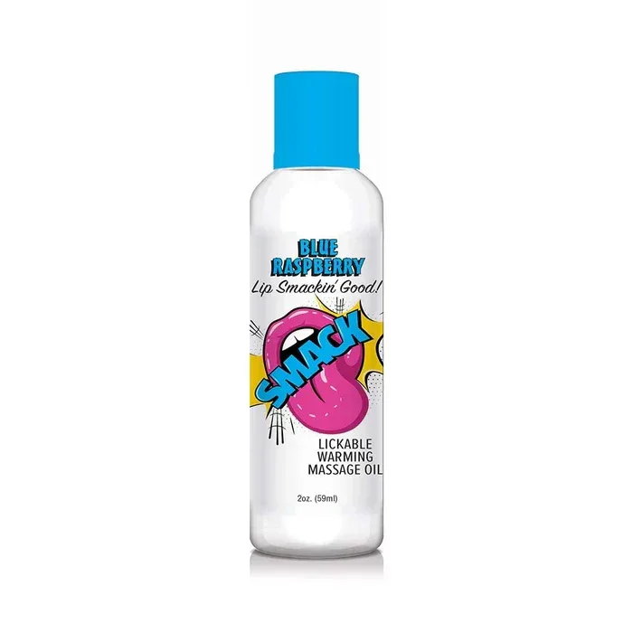 SMACK Lickable Massage Oil - Blue Raspberry 2 oz.