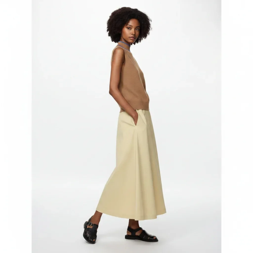UniQlo Cotton Long Skirt 489000 Japan best brand