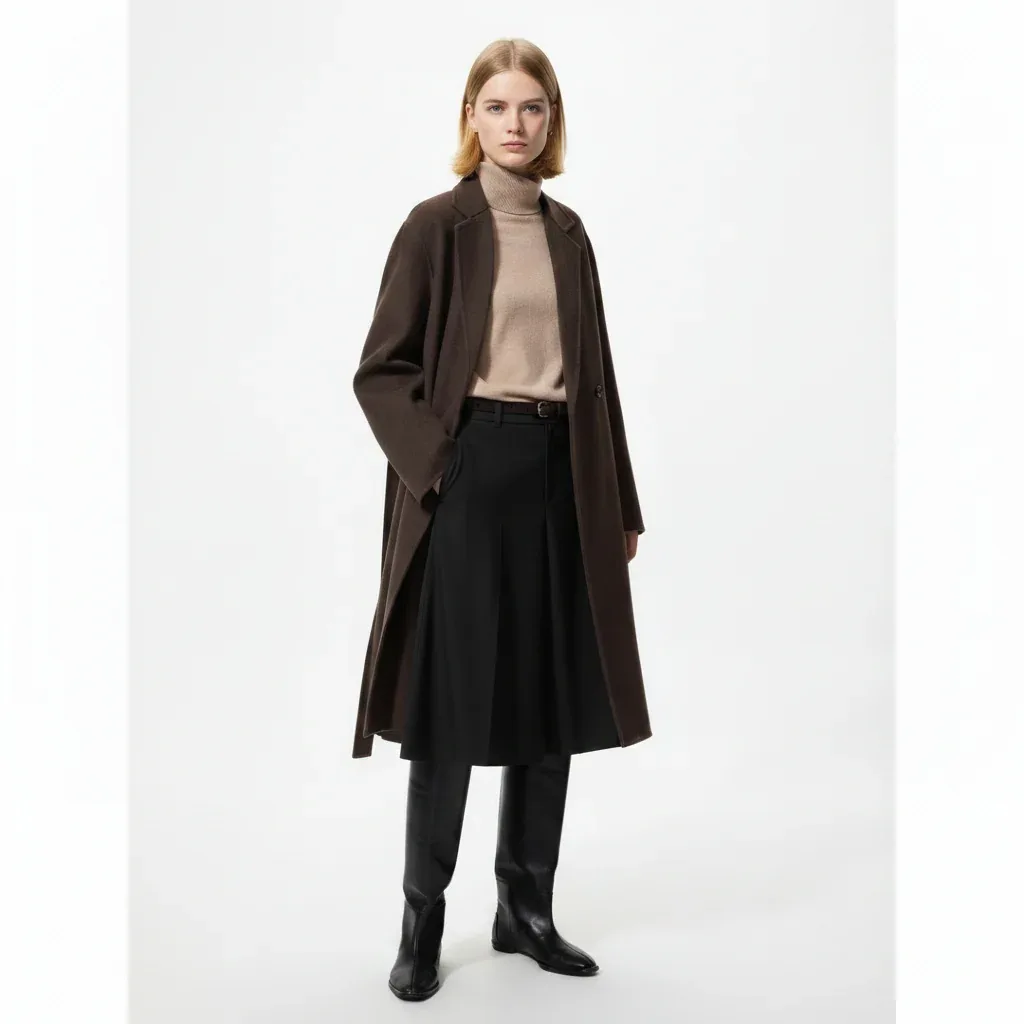 UniQlo Double Face Relaxed Long Coat 487423 Japan best brand