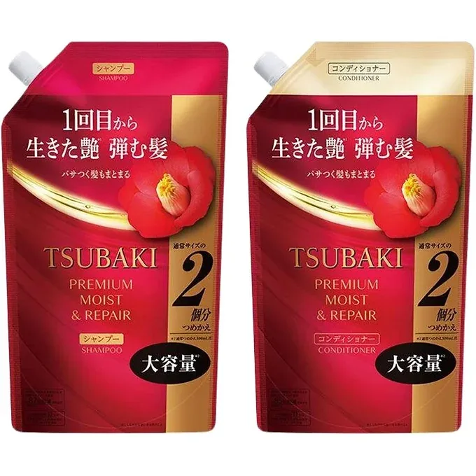 TSUBAKI Premium Moist & Repair Shampoo / Conditioner Refill (Choose Your Option)– 660 ml