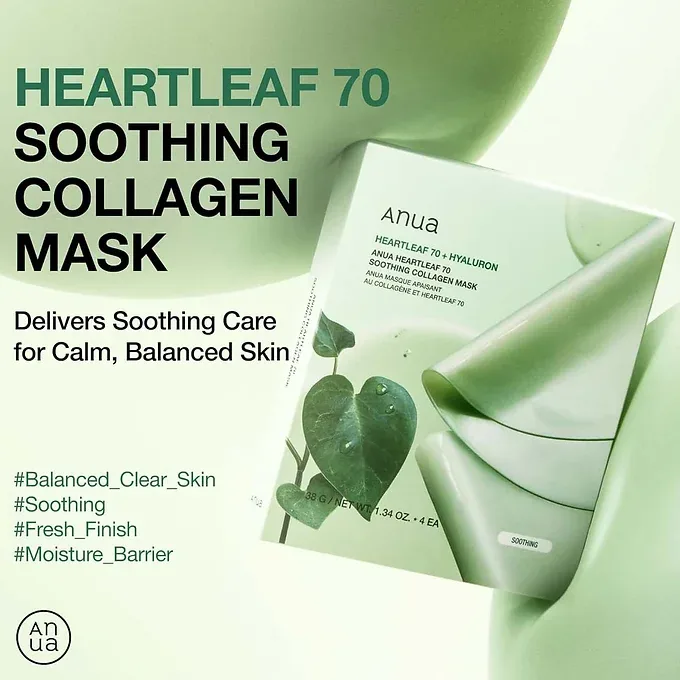 ANUA Dokudami 70 Soothing Collagen Face Pack (4 Sheets)