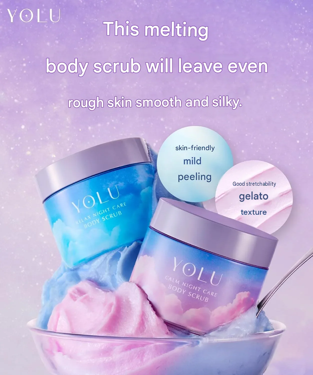 YOLU Calm Night Care Body Scrub – Cedarwood & Vanilla 250 g.