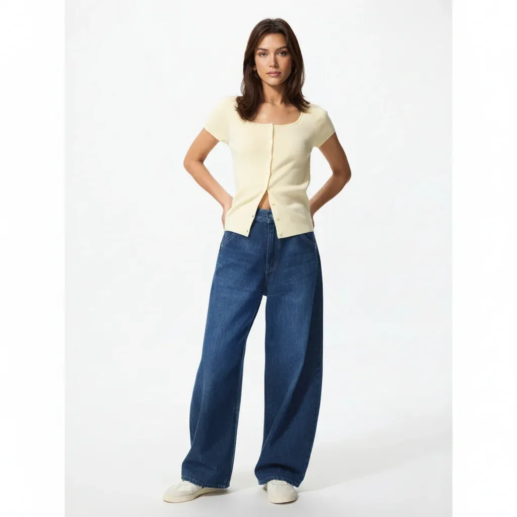 UniQlo Baggy Curve Jeans / Short Length 484808 Japan best brand