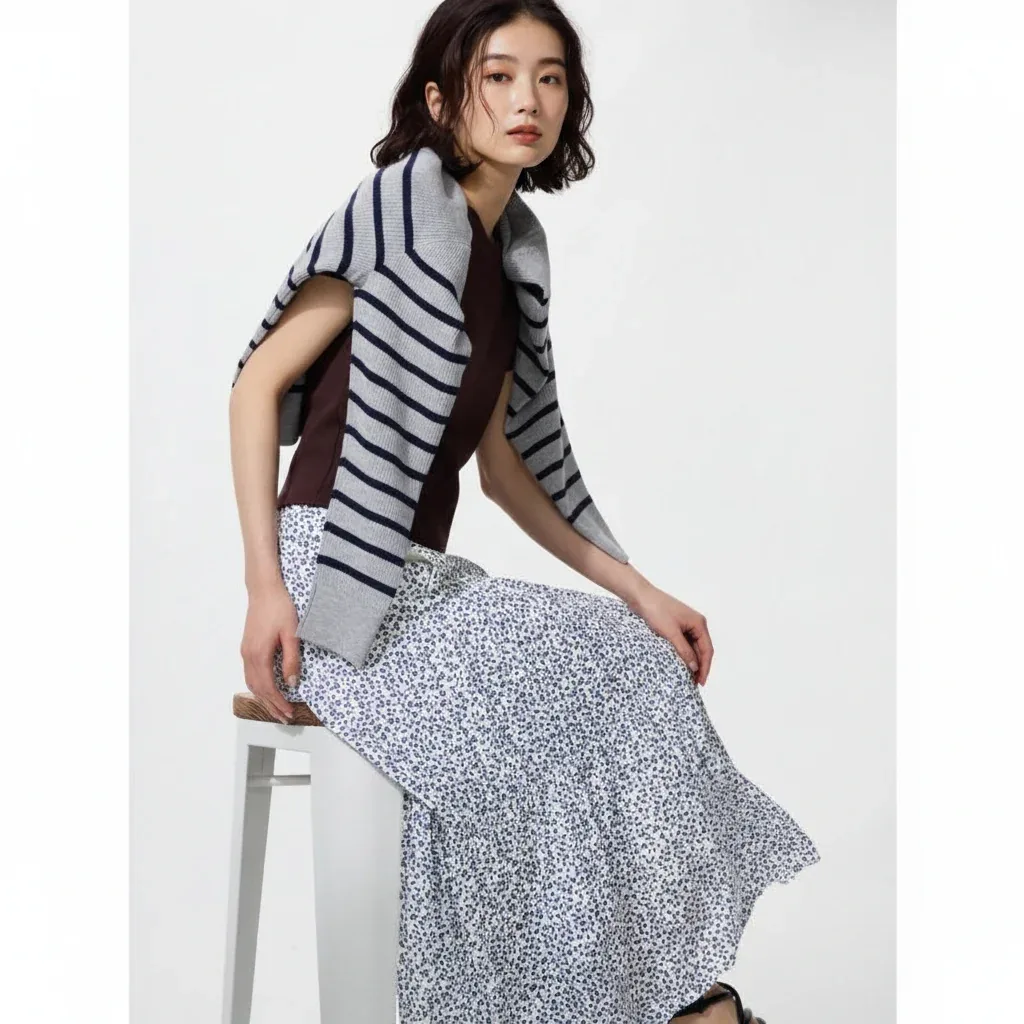 UniQlo Tiered Maxi Skirt (Shorter Length) 484822 Japan Best Brand