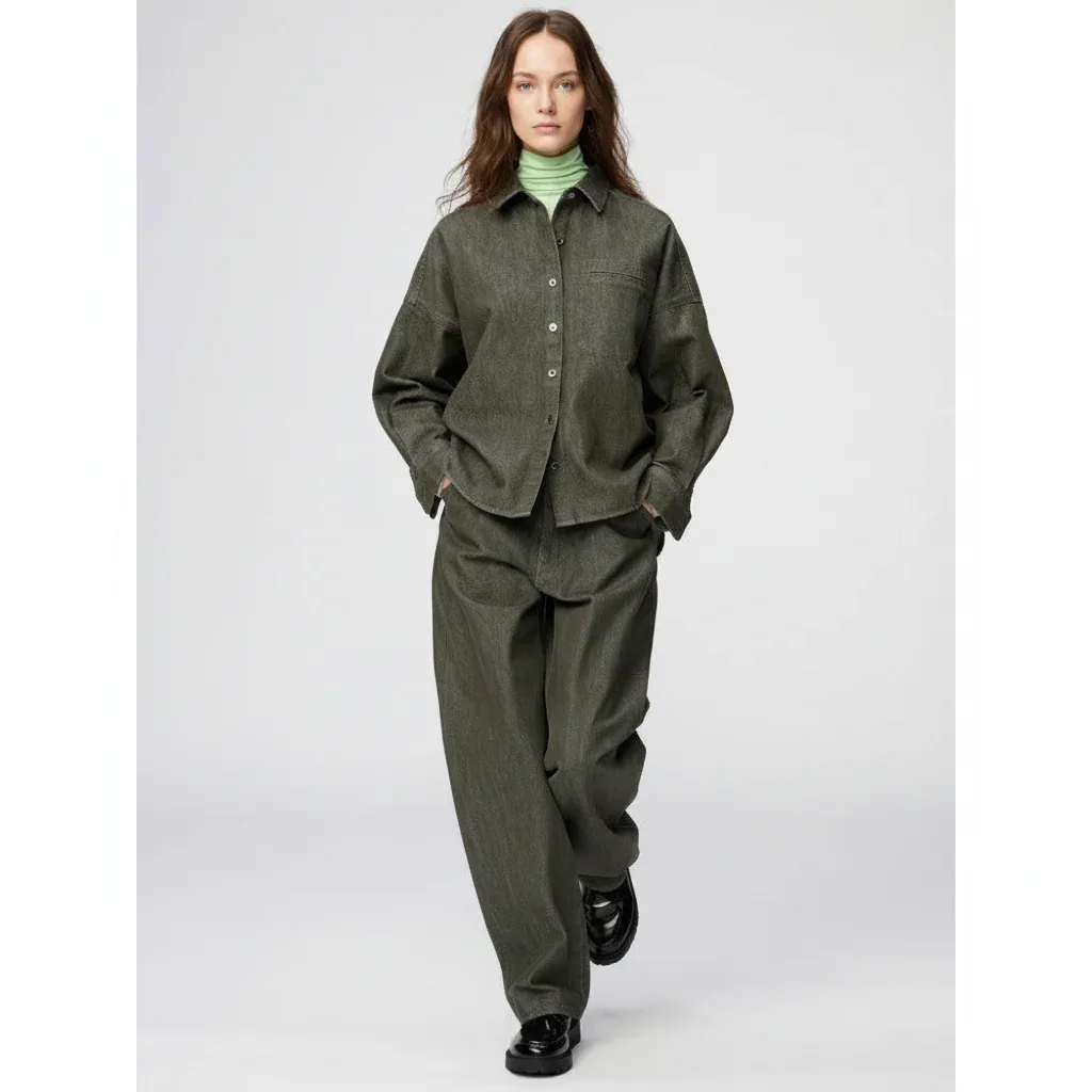 UniQlo Denim Relaxed Shirt Jacket 492123 Japan best brand
