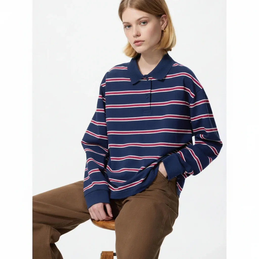UniQlo Striped Polo Shirt 489061 Japan best brand