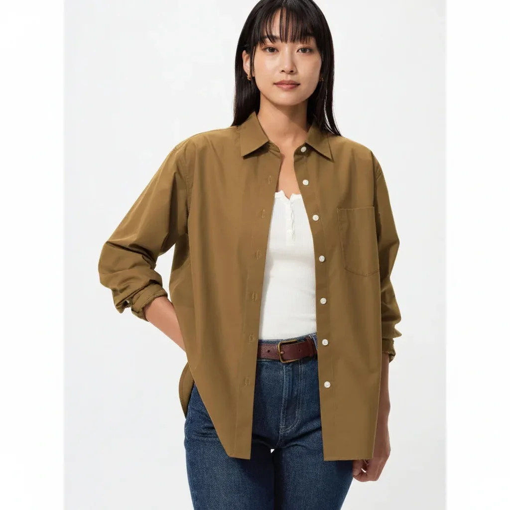 UniQlo Cotton Blend Shirt 491293 Japan best brand