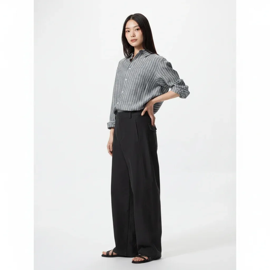 UniQlo Jersey Barrel-Leg Pants – Long Length 477345 Japan best brand