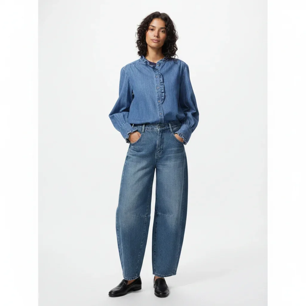 UniQlo Barrel Leg Jeans 480378 Japan best brand