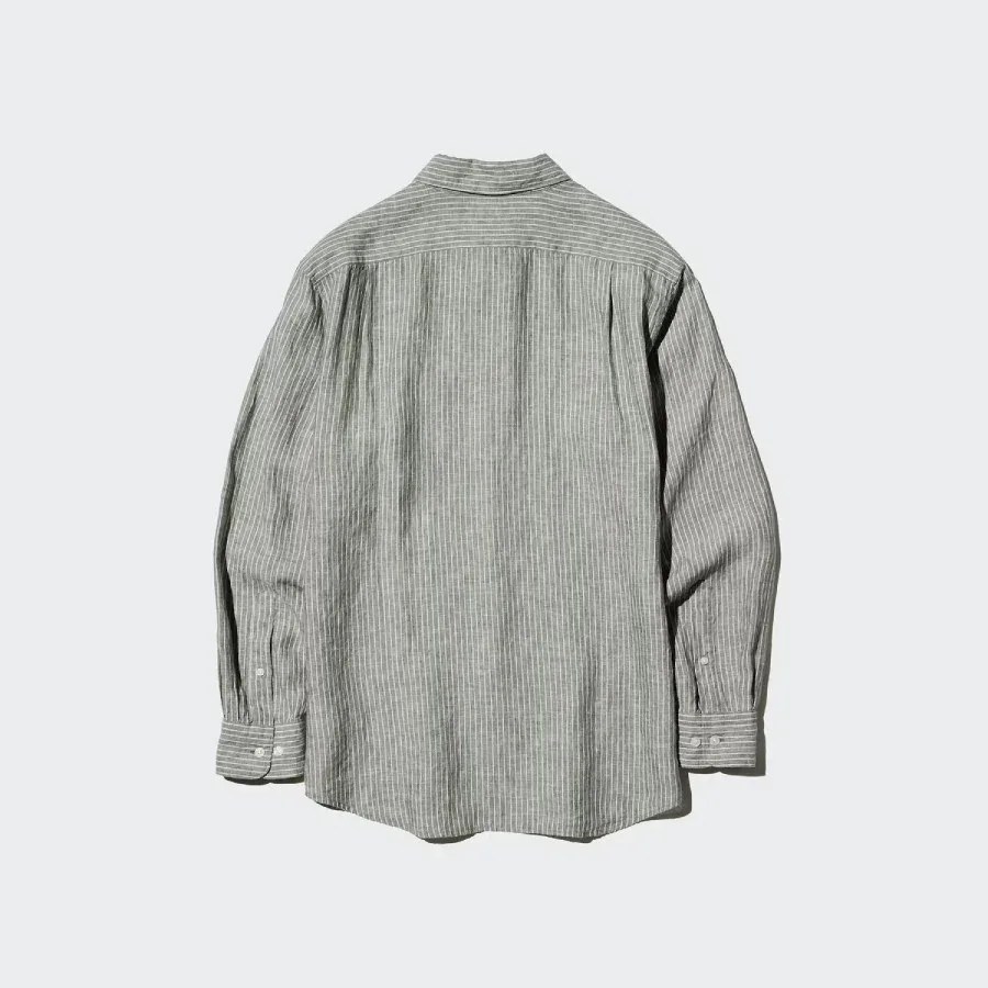 UniQlo Premium Linen Shirt / Stripe – 482434 Japan best brand
