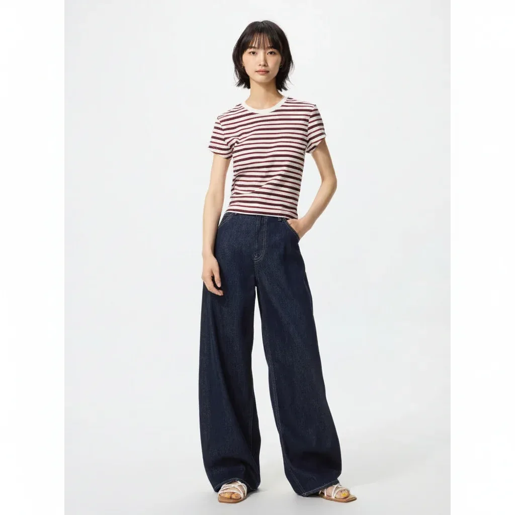 UniQlo Baggy Curve Jeans 482280 Japan best brand