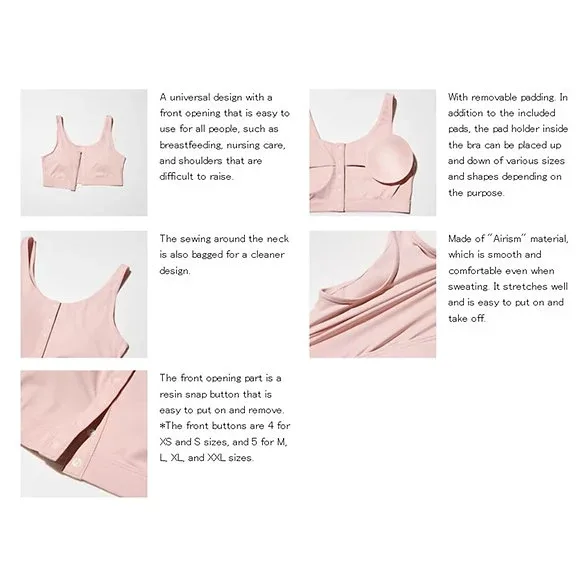 UniQlo Airism Front-Open Bra 479195 Japan best brand