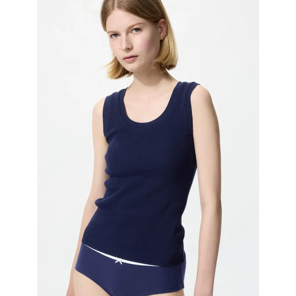 UniQlo Washable Knit Bra Top Sleeveless 489180 Japan best brand
