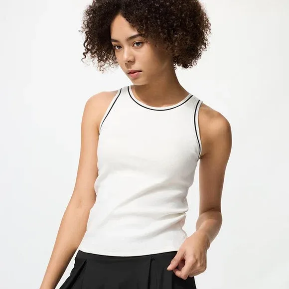 UniQlo Rib Bra Top / American Sleeve 473986 Japan best brand