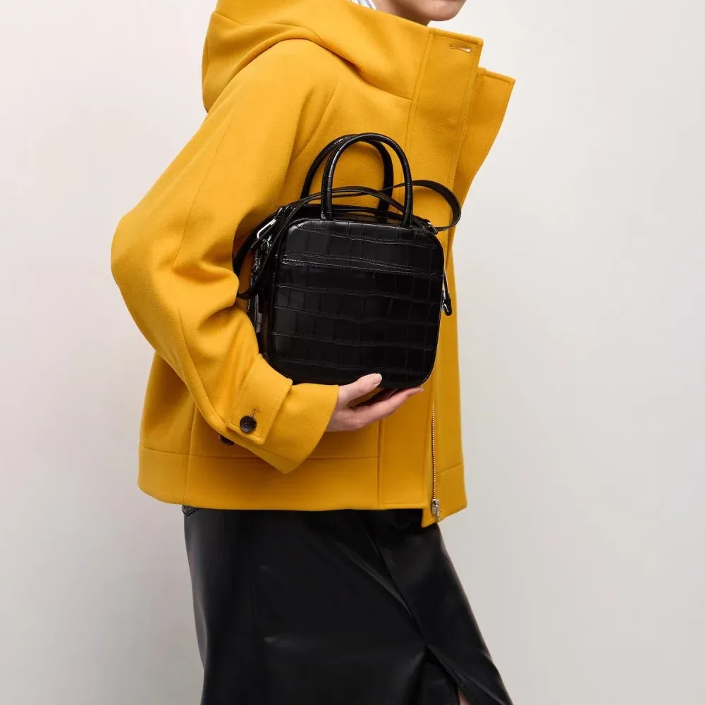 GU Square Boston Bag CL 361178 Japan best brand 18×20×9.5 cm