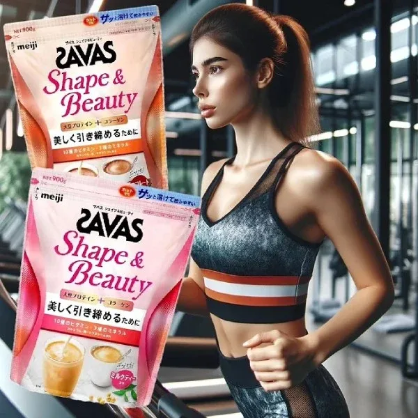 Savas Shape & Beauty collagen diet protein Milk tea/Chocolate 210 g