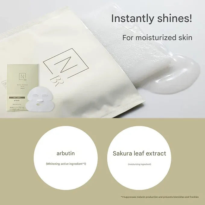 N organic Bright White Melanolic Essence Mask [4 Sheets] – Whitening