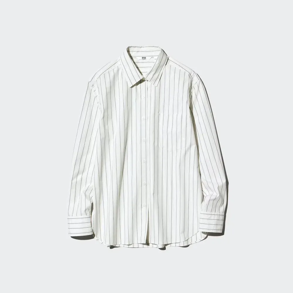 UniQlo Cotton Blend Shirt / Stripe 491501 Japan best brand